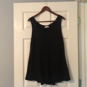Super soft black flare tank top
